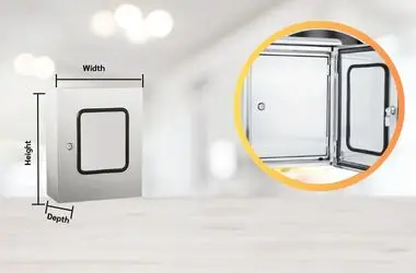 วัสดุฝาใสของตู้สแตนเลส 2 ชั้น